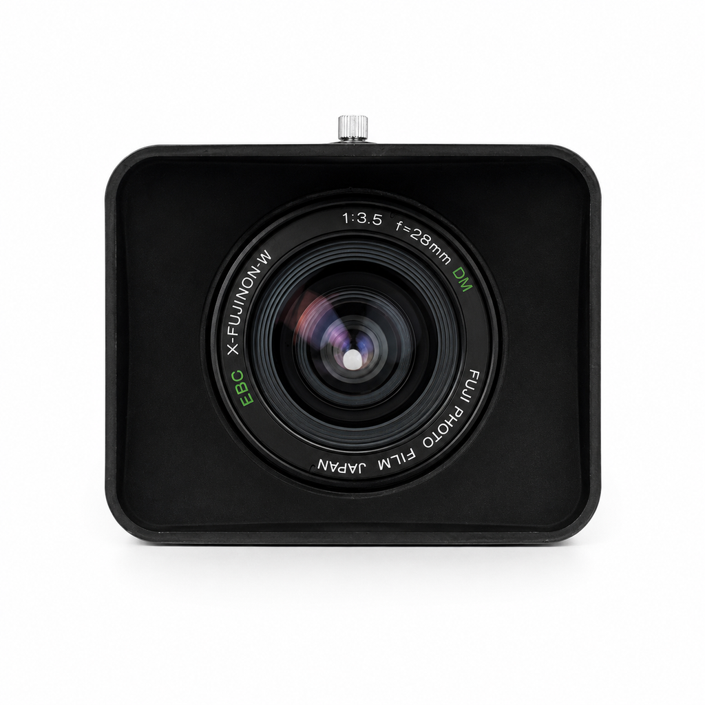 Fuji EBC X-Fujinon-W 28mm f/3.5 + Original Rectangle Lens Hood