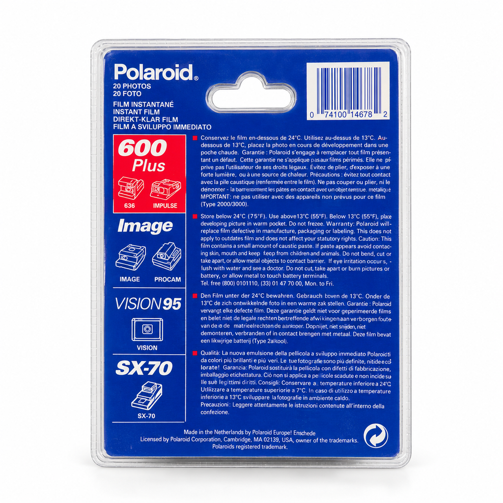 Polaroid 600 Plus Instant Film – 2-Pack / 20 Photos – New Old Stock