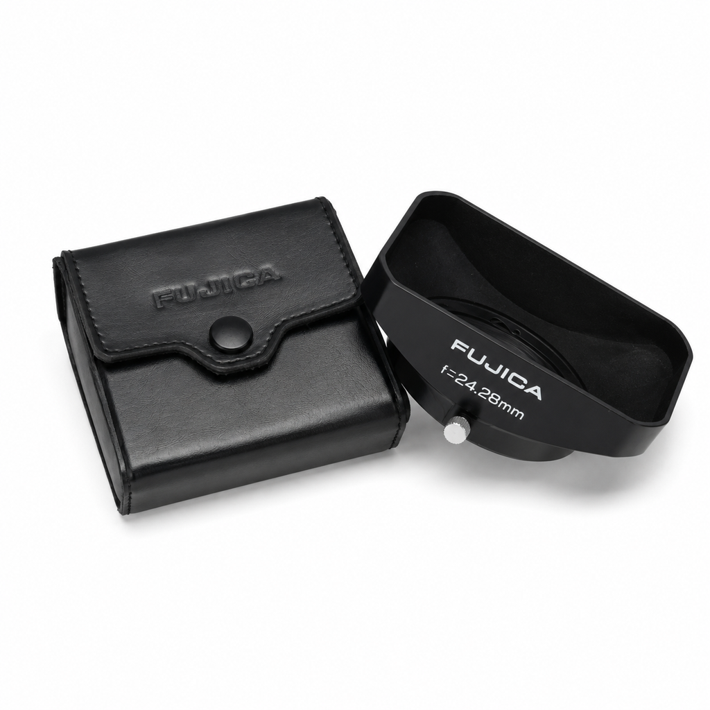 Fuji EBC X-Fujinon-W 28mm f/3.5 + Original Rectangle Lens Hood