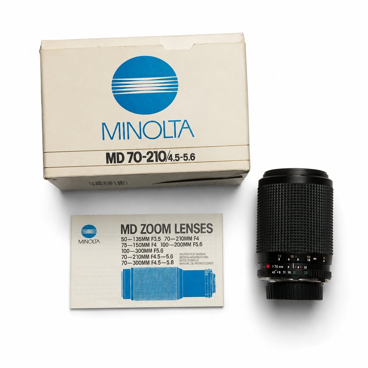 Minolta MD Zoom 70–210mm f/4.5–5.6 (Boxed)